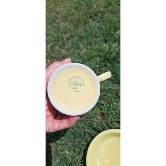 Fiestaware 2 Pale Yellow salad/soup bowls & one mug - Picture 6 of 6